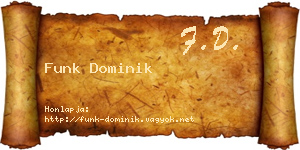 Funk Dominik névjegykártya